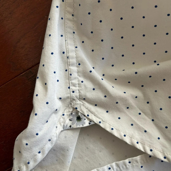 Denim & Flower Ricky Singh Cream w/ Black Dot Short Sleeve Button-Up Sz L cotton - Picture 6 of 10